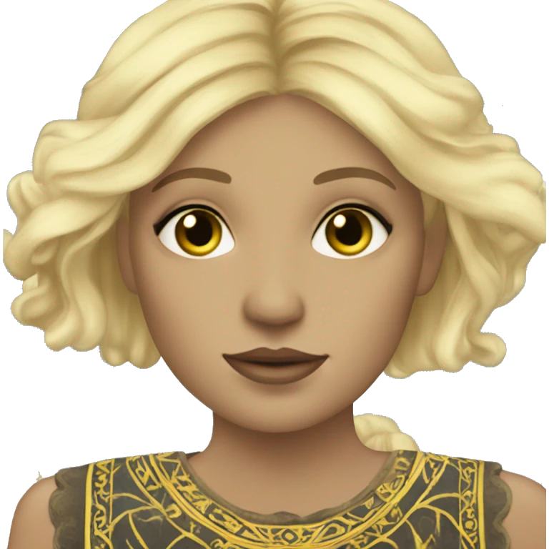 blonde girl with tarot emoji