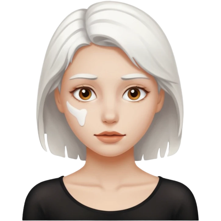 woman white paint out of intimate part all over sfw bare emoji
