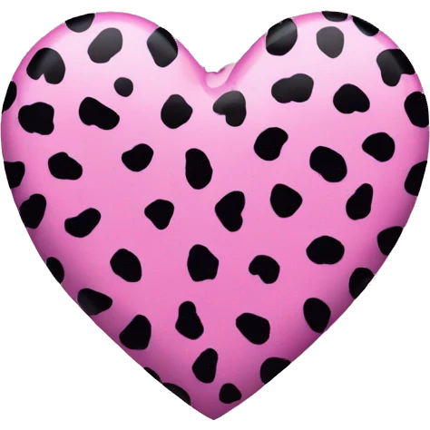 Pink leopard print heart emoji