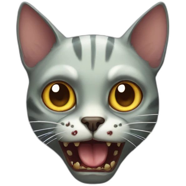 cat with a zombie head emoji