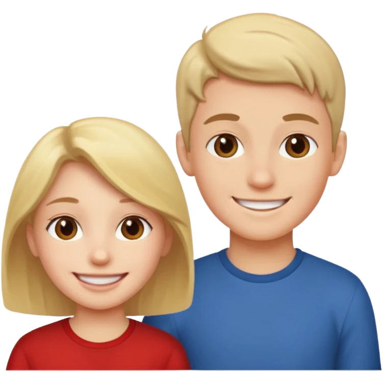 A boy behind a girl emoji