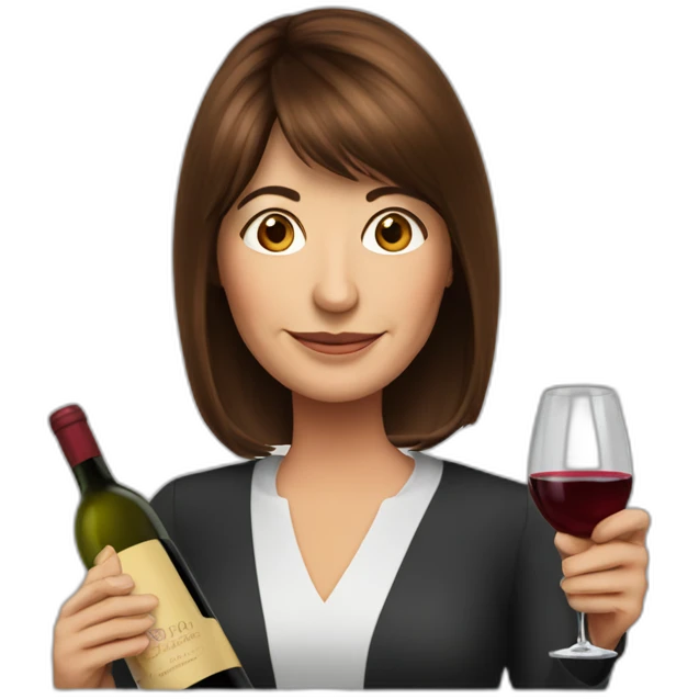 Patricia Bullrich with some wine emoji
