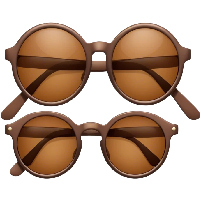 A pair of round-framed sunglasses with brown lenses emoji