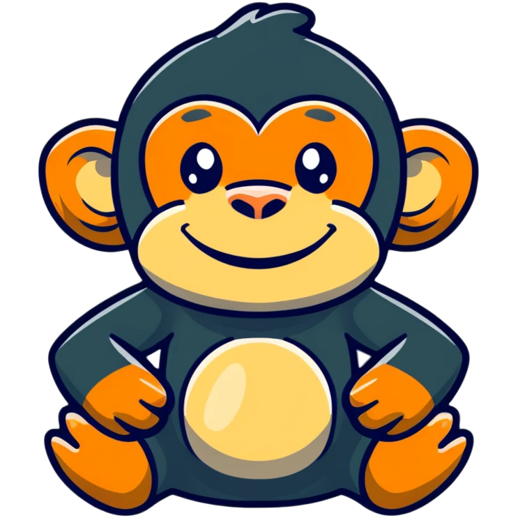 happy chimp emoji