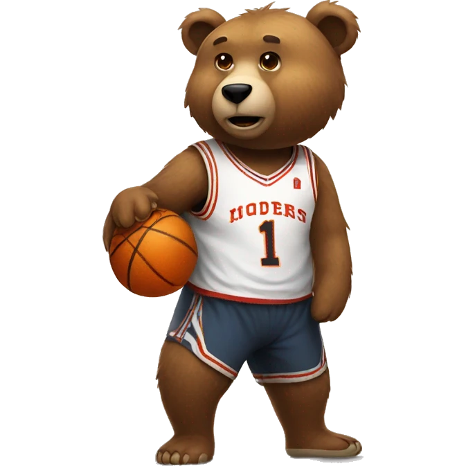 A bear with a basketball  emoji