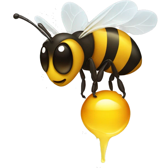 Bee taking a poo emoji