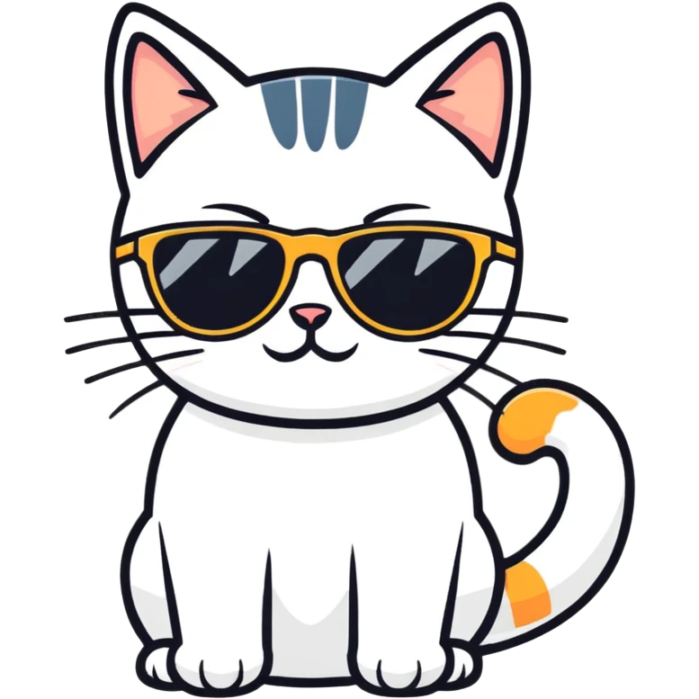 Cat with sunglasses emoji