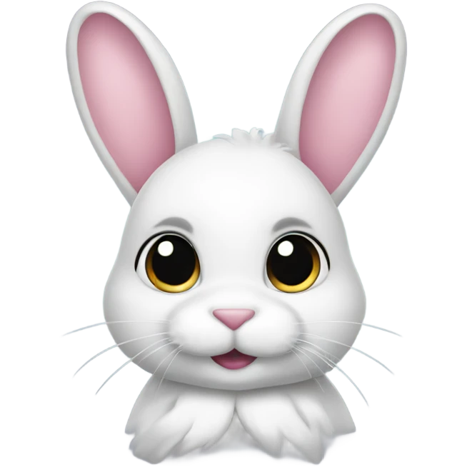 Bunny with a hairbow on it’s ear emoji