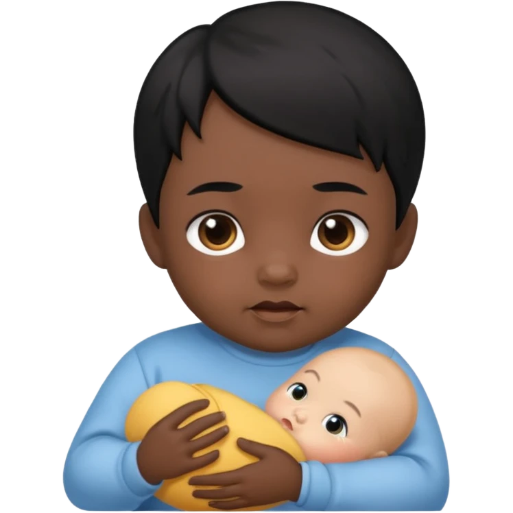 Baby black hair emoji