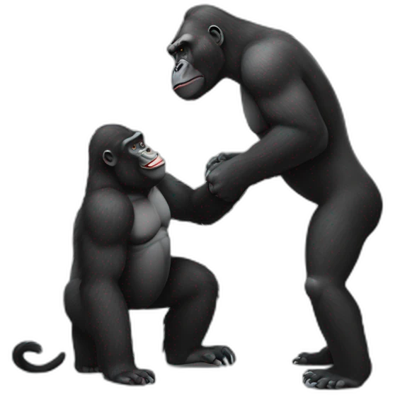 Big Gorilla meeting Joe Biden emoji