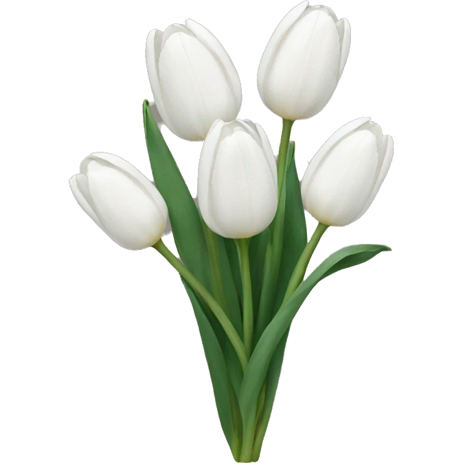 white tulips emoji