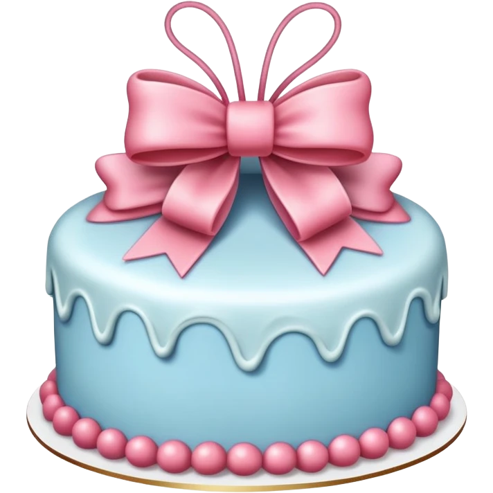 Cake with string bows  emoji