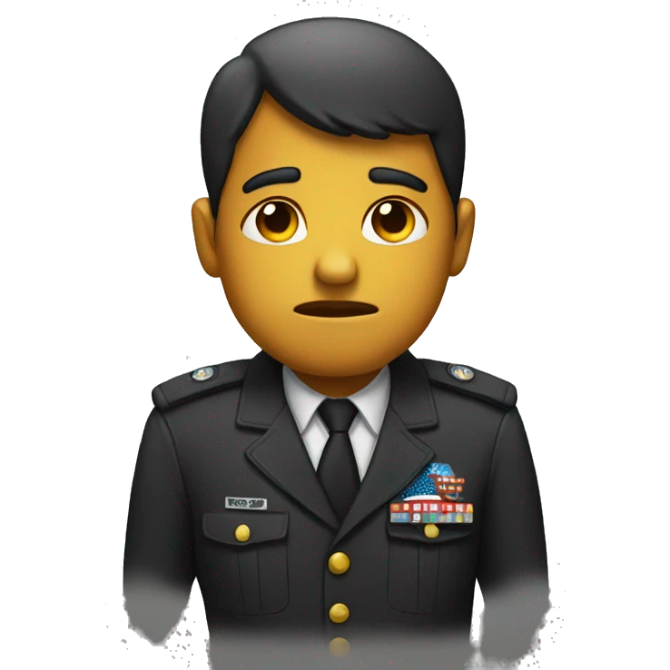 Sad salute emoji
