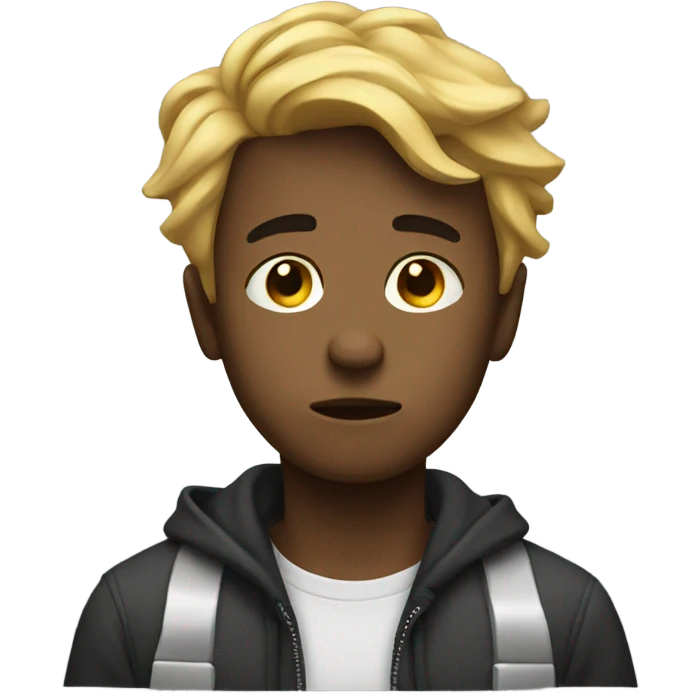 Sad boy with car vibe emoji