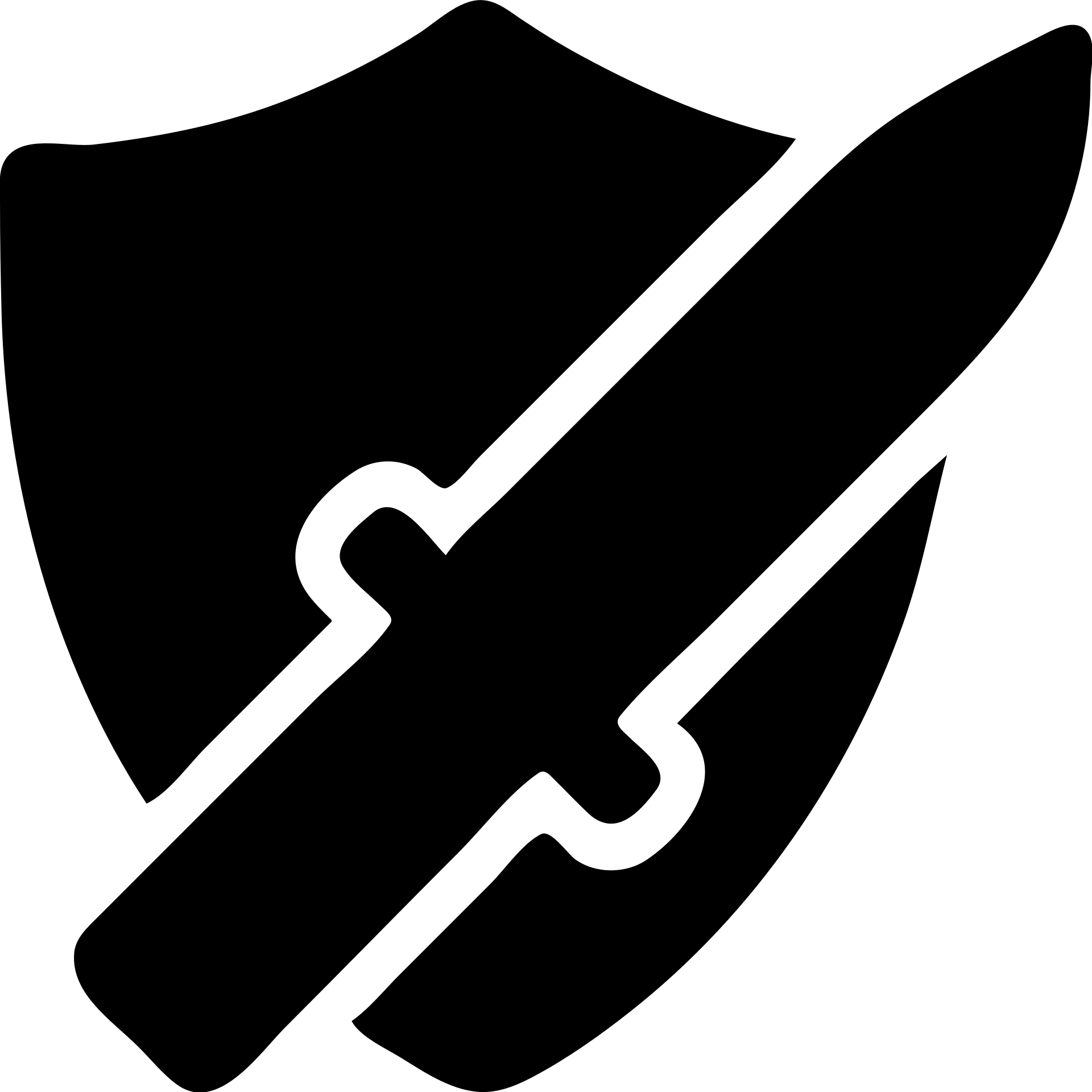 shield and knife solid filled icon emoji