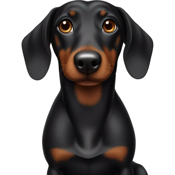 Black Wienerdog emoji