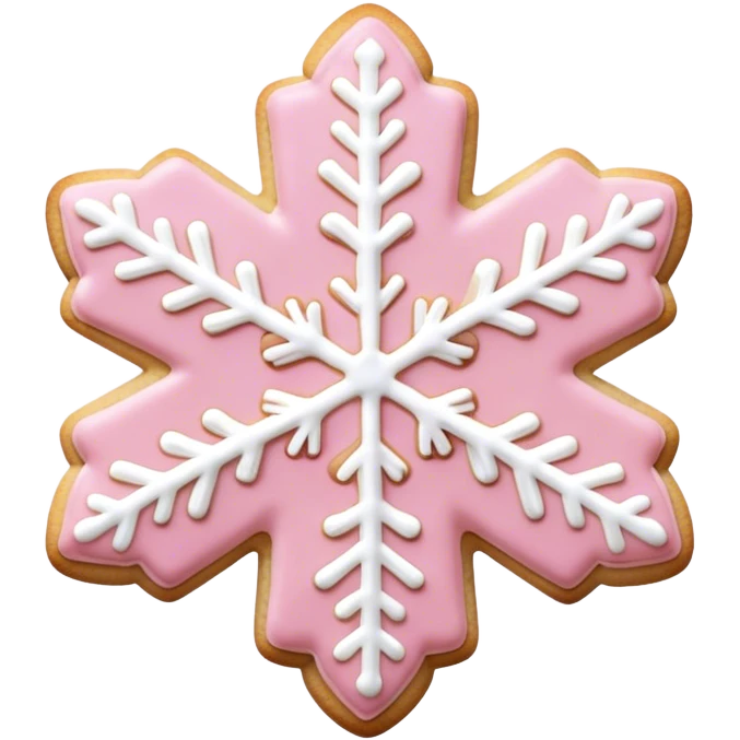 Light pink snowflake cookie emoji