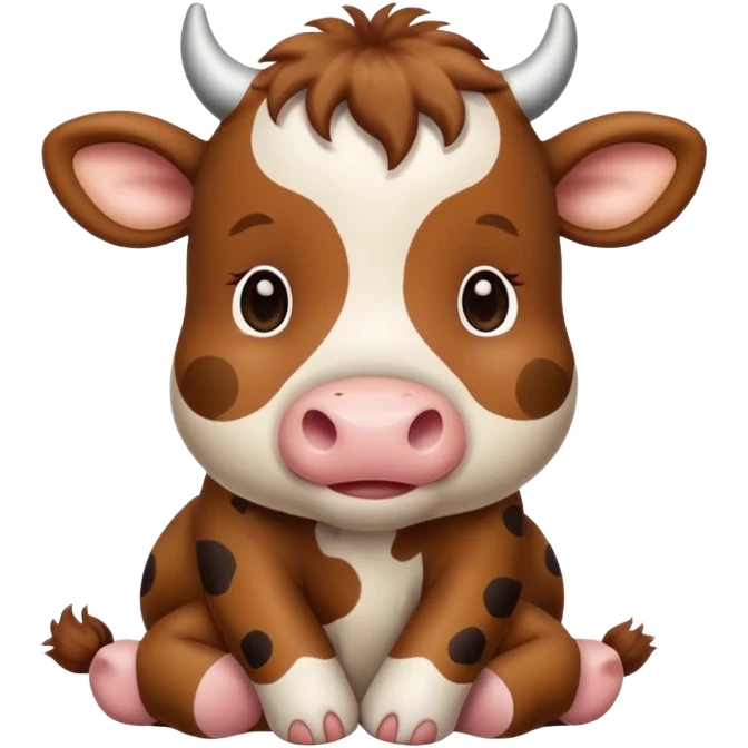 baby brown cow emoji