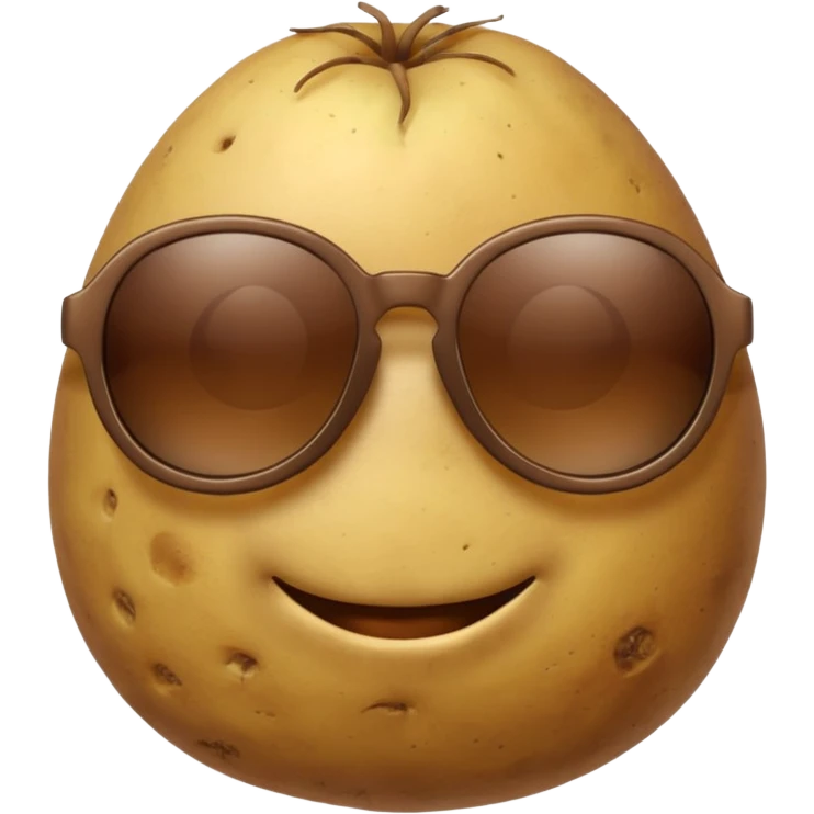 Potato with sunglasses emoji