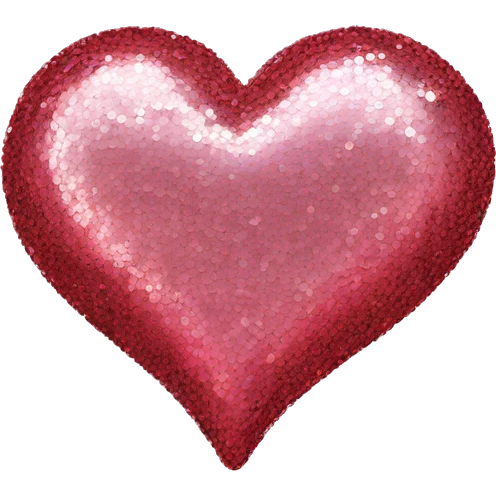Heart with sequins emoji