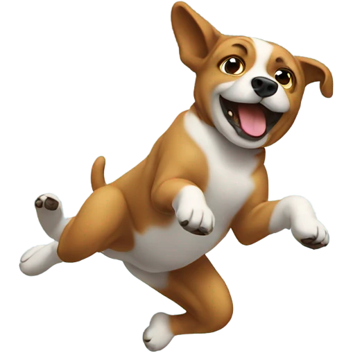 dog doing a back flip emoji