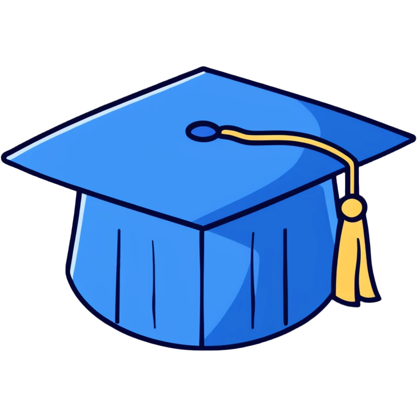 Coursera logo sticker with certificate and graduation cap emoji
