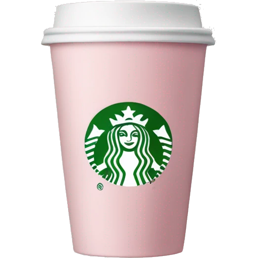 Light pink coffee Starbucks  emoji