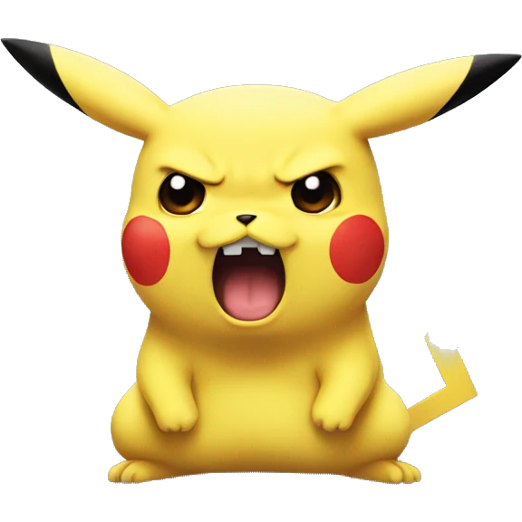 Angry pikachu emoji