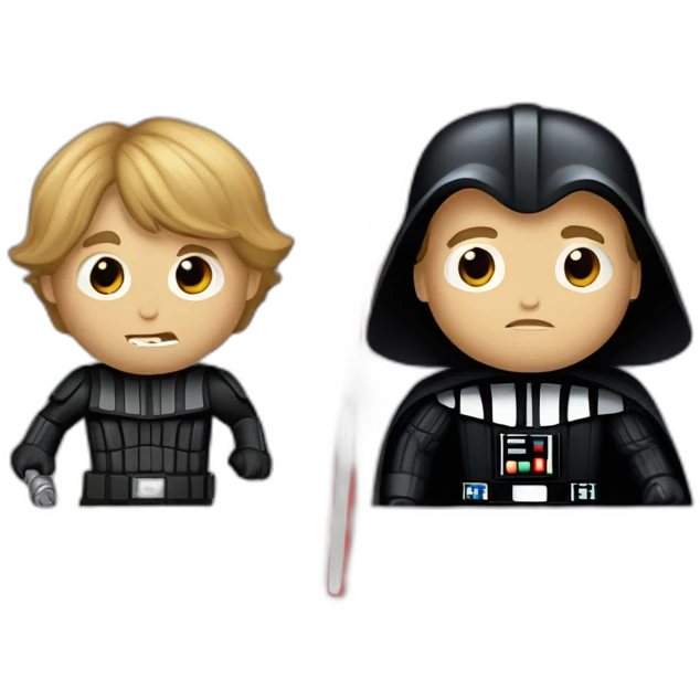 darth vader vs luke Skywalker emoji