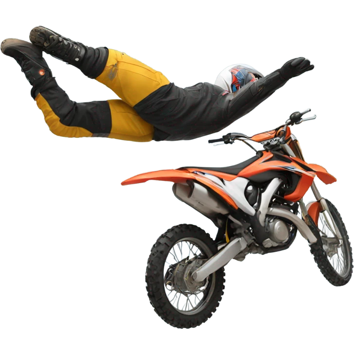 Dirtbike rider backflip emoji