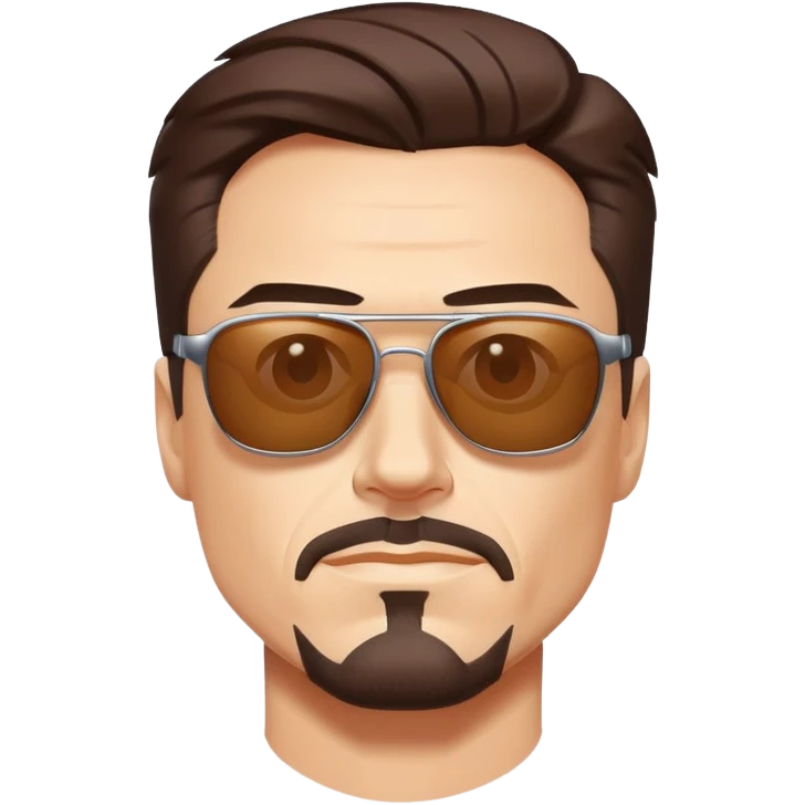 Tony Stark wearing sunglasses, genius billionaire emoji