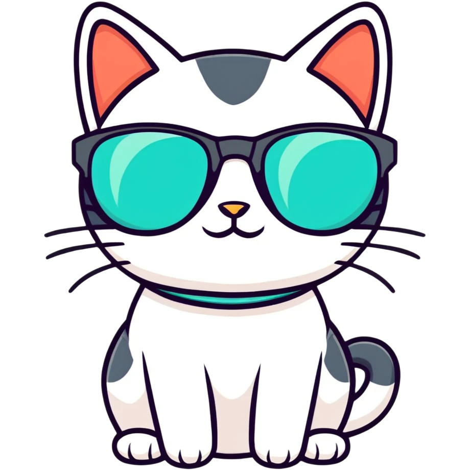 Cat with sunglasses emoji
