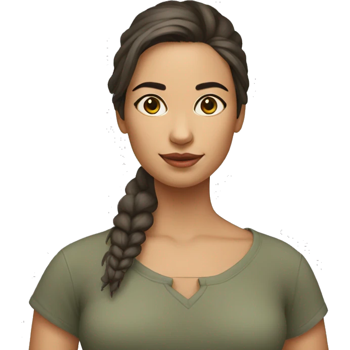uma mulher com rosto de águia  emoji