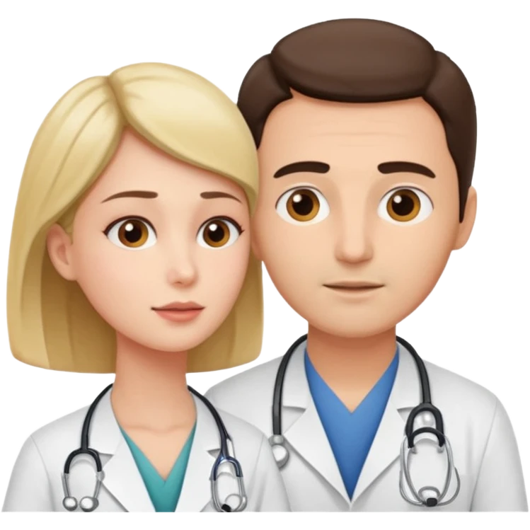 medico examinando pescoço de paciente emoji