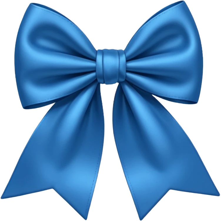 Blue bow emoji