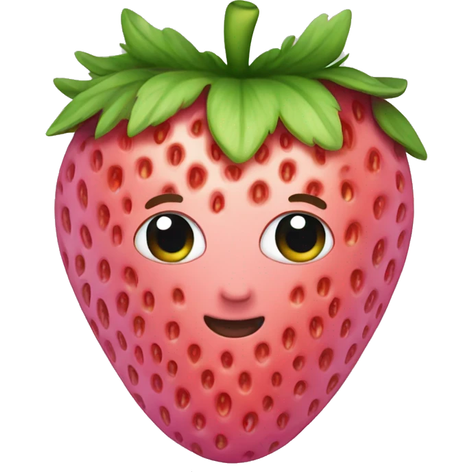 Pink strawberry  emoji