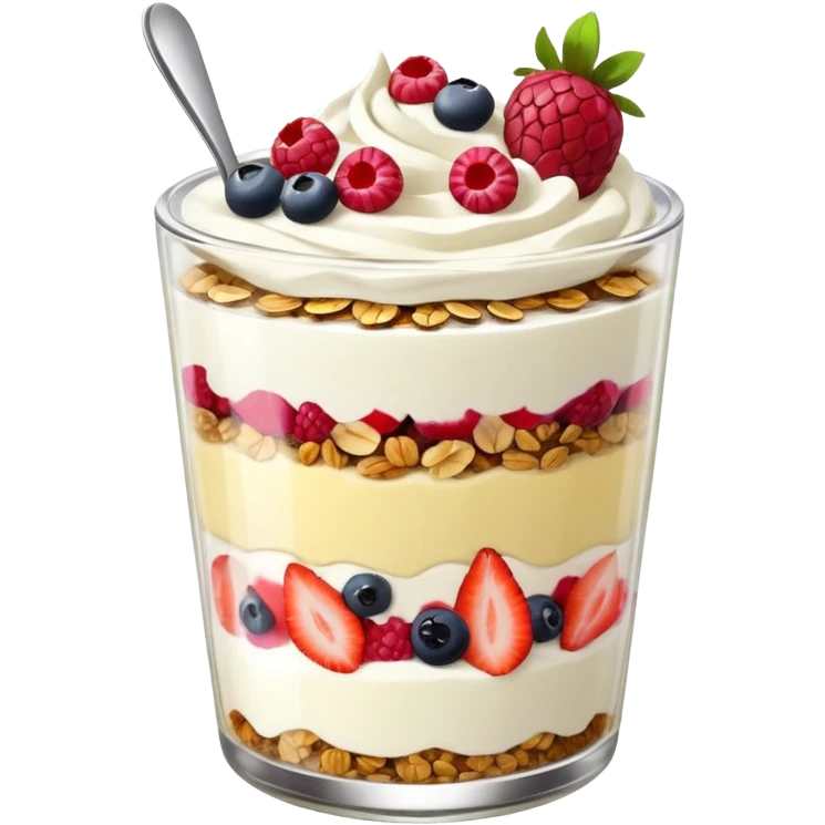 Yogurt fruit parfaits emoji