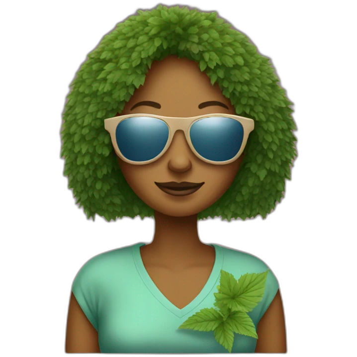 woman nettle with sunglasses emoji