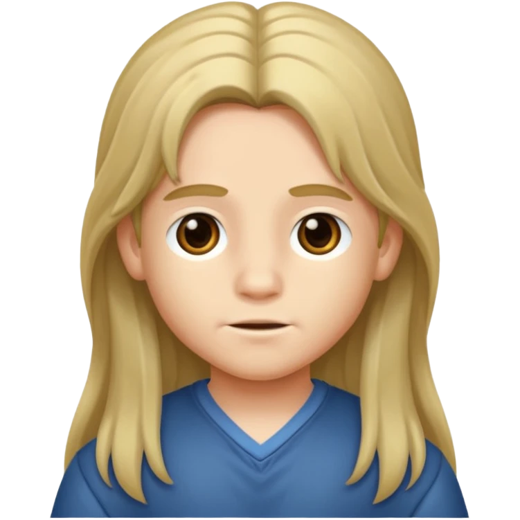 Niño con pelo largo emoji