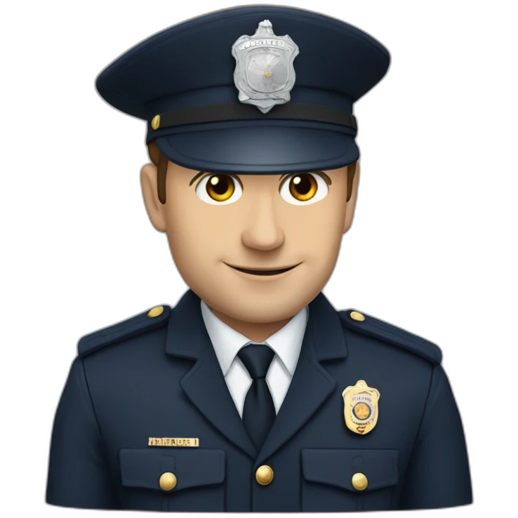 Macron en policier emoji