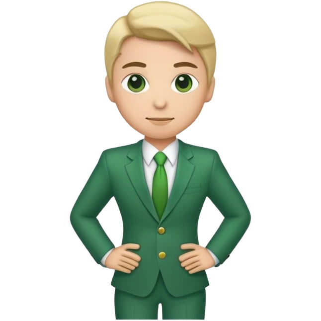 green business suit with shoulder pads emoji