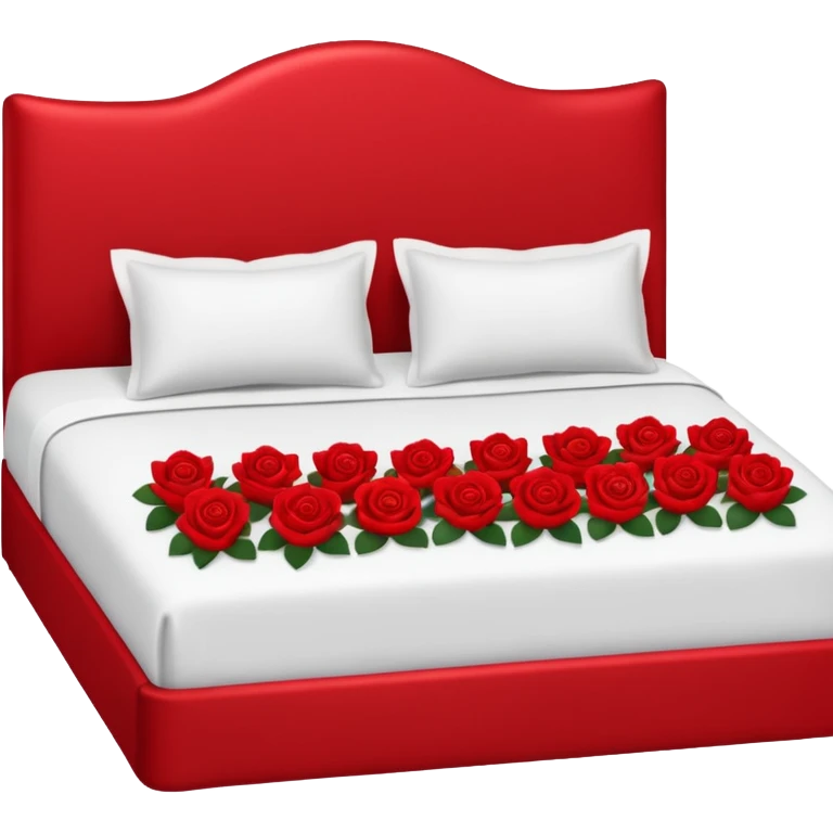 mini roses on hotel bed emoji