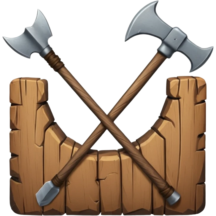Deux éléments qui fusionnent : deux icônes (ex. bois + pierre) avec une flèche ou un “+” vers un 3ᵉ élément (ex. hache) → l’idée de merge sans limite. emoji
