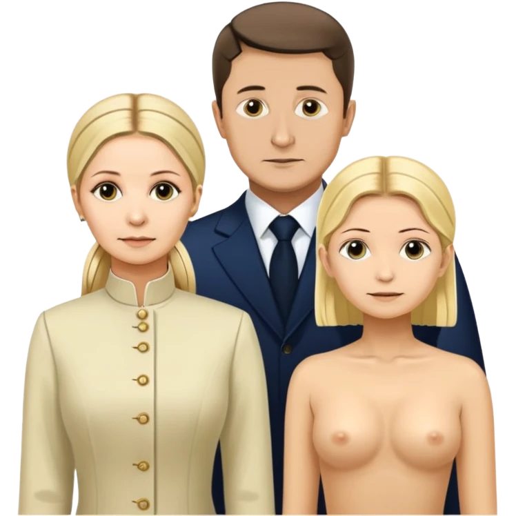 Зеленський стоит около Тимошенко голий emoji