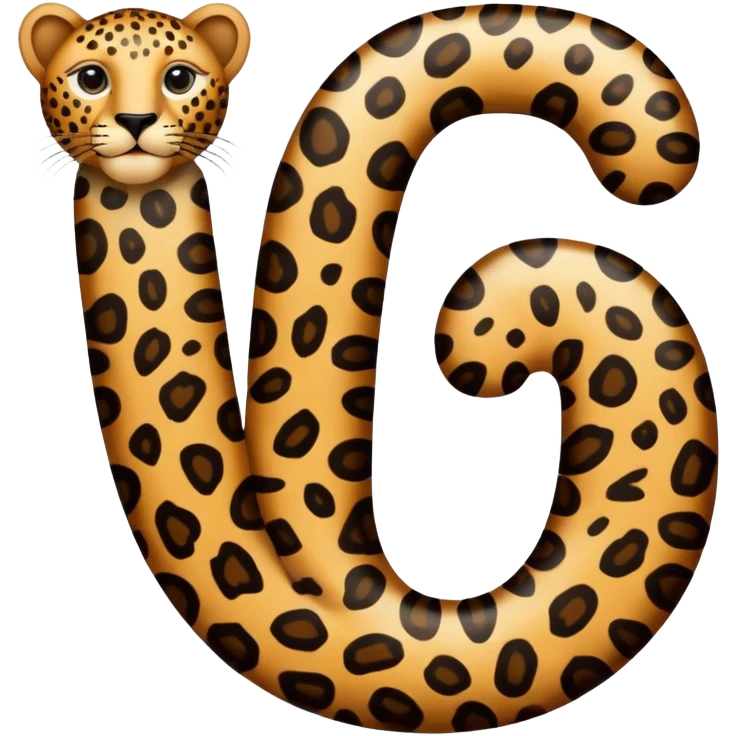 a letter c on a leopard print background emoji