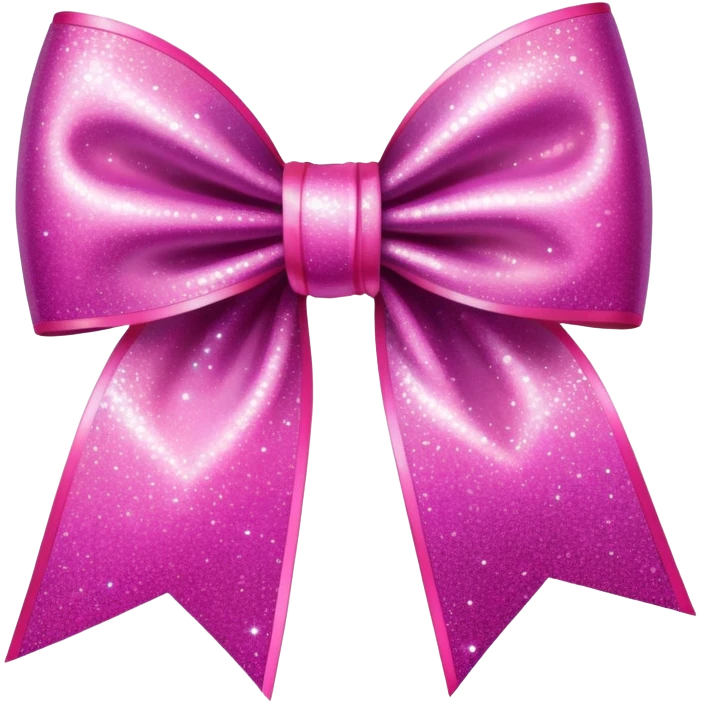 hot pink glitter bow emoji