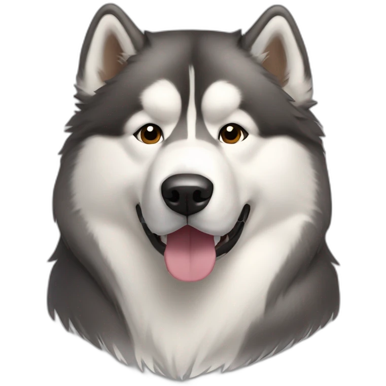 Dog alaskan malamute full-body emoji