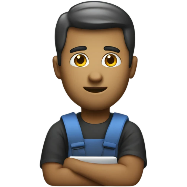 a programmer with a macboo emoji