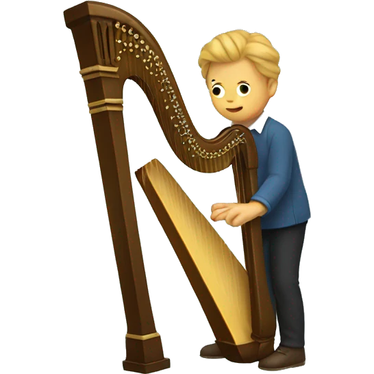 someone playing a harp emoji