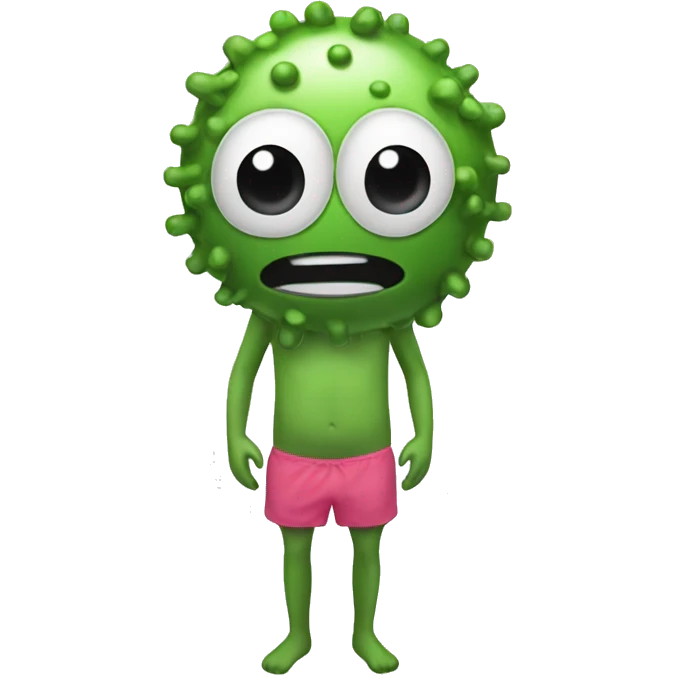 microbe with swim suit emoji